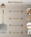 Pizza Peel 12 By 14 Aluminum Paddle With 21 Inch Detachable Wooden Handle, durability features comparison chart