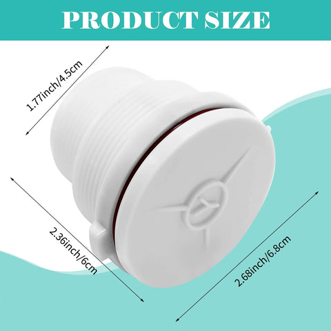 GripNex SP1056 spring-loaded hydrostatic relief valve, white plastic with threaded body and red seal, side view