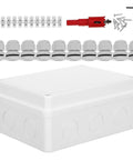 Huge 13 Piece Ip65 Waterproof Junction Box Set For Cables featuring a durable white plastic enclosure and various connectors.