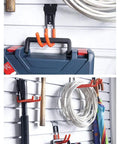 Heavy Duty Slatwall Hooks Set 12 Pack For Garage Storage Utility Hooks Holding Tools and Cables on Slatwall