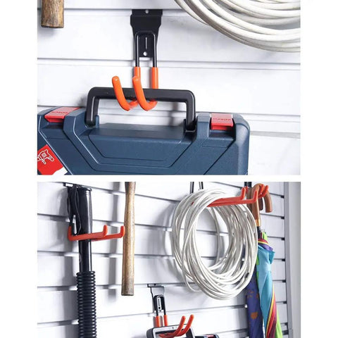 Heavy Duty Slatwall Hooks Set 12 Pack For Garage Storage Utility Hooks Holding Tools and Cables on Slatwall