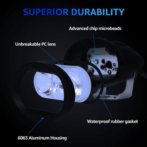 Heavy Duty Led Forklift Spotlight Casting A Bright Blue Warning Beam That Helps Your Shop Run Smooth With Zero Stress On Cramped Warehouse Floors 1500 Lumens 20 Watt Dc12 To 80V Fixed Mount