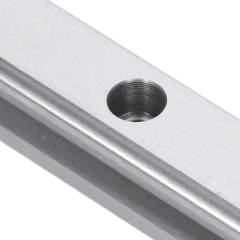 Heavy Duty Linear Guide Rail For CNC Machines And 3D Printers, High Precision Linear Motion Guideway With Smooth Sliding Rail System, Industrial Automation Quality, 200mm Bearing Steel, close-up threaded hole
