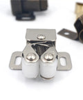 Close-up of Double Roller Catch 40 Set Cabinet Door Roller Latch Kit Easy Install For Furniture Soft Dampers Stopper Buffer Closer