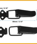 Universal Car Bumper Security Hook Clips Quick Release Lock Set Black 80x28mm 2 Pack Close-up