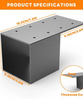 Heavy Duty Carbon Steel Pergola Brackets Pack Of 4 4x4 Post Connectors Three Point Five By Three Point Five Inch Actual Size