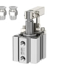 Heavy Duty Pneumatic Clamping Cylinder With Lever Arm Two And A Half Inch Bore Down Acting Grip Clamp for Jigs Fixtures and Mold Pressing Aluminum
