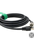 X-Coded M12 8-Pin to RJ45 Ethernet Cable for Cognex Basler In-Sight Vision Sensors and Basler Vision Cameras, coiled view