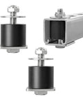 LookFox Unistrut trolley limit assembly, 2-pack, black roller with mounting bolts for 1-5/8 in wide strut channel