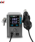 700W Hot Air Soldering Station For PCB Repair 110 220V Rework Station With Dual Digital Displays and Nozzle Set