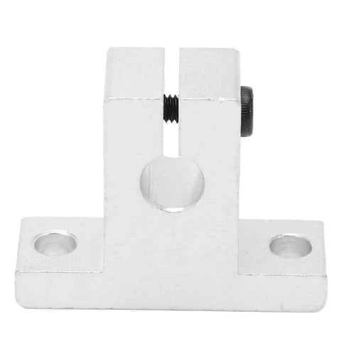 12 Piece Aluminum Alloy Linear Motion Rail Support Kit For CNC Shaft Guides And 3D Printers Low Friction Design Durable Rails Stable Mounts Built To Be A Workhorse For Precise Reliable Motion In Special Machinery, aluminum rail support bracket front view