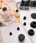 Top Picks 102 Piece T-Type Silicone Hole Plugs Kit With 8 Sizes For Auto, Furniture Pipes And Bottles Sealing Grommet Stoppers Dust Proof High Heat Resistant Caps Black Durable Rubber Stuffing, black silicone plugs in storage case with bottles