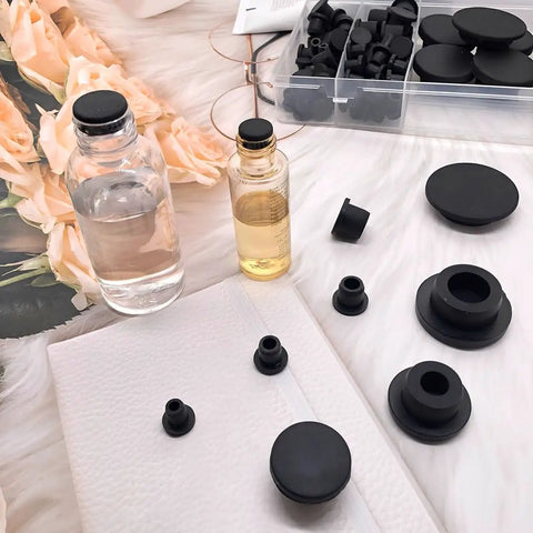 Top Picks 102 Piece T-Type Silicone Hole Plugs Kit With 8 Sizes For Auto, Furniture Pipes And Bottles Sealing Grommet Stoppers Dust Proof High Heat Resistant Caps Black Durable Rubber Stuffing, black silicone plugs in storage case with bottles