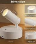 Magnetic Rechargeable Picture Light 2 Pack With Remote And Touch Control, wireless art spotlight dimensions and features