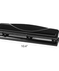 Three Hole Punch For Home Office With Easy Clean Tray Punches Up To 10 Sheets At Once Durable Metal Construction Sleek Black Finish