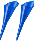 Two Pack Oil Funnel For Auto Care, Spill Saver Long Neck Plastic Engine Filler For Oils Lubricants Water And Other Liquids, Multi Purpose Car Maintenance Tool, Blue
