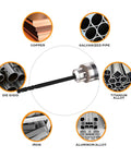 Extra Long Quarter Inch By Twelve Inch Aircraft Drill Bit Set M35 Cobalt Black Oxide 2 Pack Narwhal Pro Grade with material compatibility