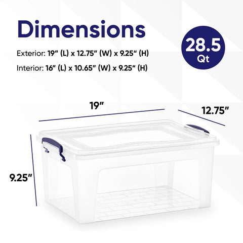 Top Shelf Clear Plastic Storage Boxes With Snap Tight Lids And Stackable Organizers For Crafts And Home Offices, Bpa Free Crates To Kick Clutter Aside And Keep Your Gear Tidy
