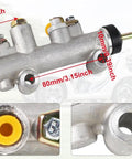 Brake Master Cylinder Assembly For Emerge Golf Carts E2 And E4 Replacement dimensions and fittings shown in detail.