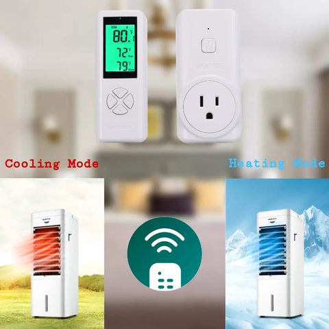 Smart Wireless Temperature Controlled Outlet With Remote Thermostat Digital Plug In Thermostat With Built In Sensor for heating cooling