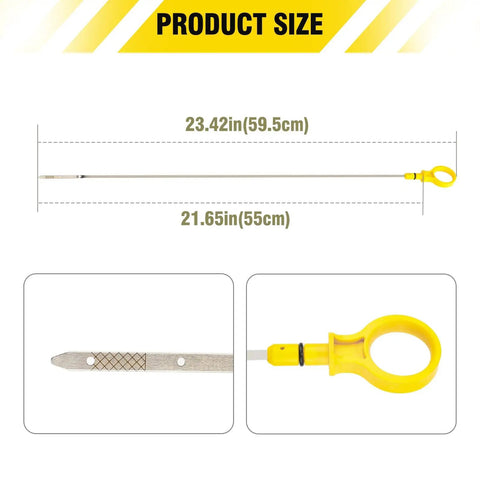 Dipstick Replacement For 2.0L EcoBoost Engines OEM CJ5Z-6750-A product size and details shown