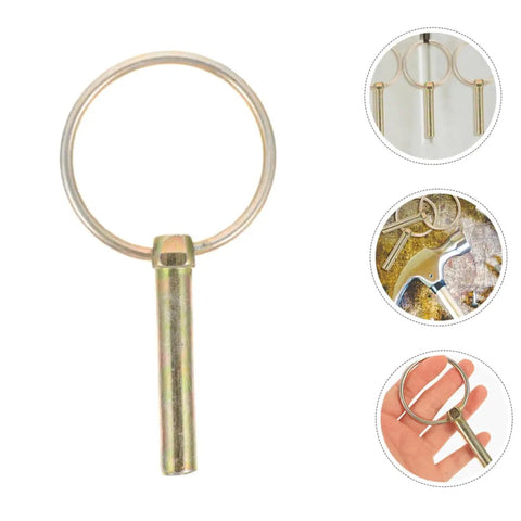 12 Piece Heavy Duty Clevis Pin And Safety Pin Kit With Hitch Ring Clips for secure fastening, zinc-coated pin close-up