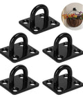 Badass Stainless Steel Pad Eye Plate 5 Pack Heavy Duty Rigging Hardware for secure hanging and anchoring, robust design.