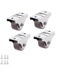 Mini 1 Inch Caster Wheels Set Of 4 With Steel Frame And TPE Rubber For Small Furniture Durable Low Profile And Quiet Rolling