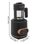 Absolute Game Changer Electric Coffee Bean Roaster With Smart Temperature Control And Three Fan Speeds 1500W, black appliance with glass and control panel.
