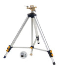 Metal Pulsating Sprinkler With Quick Connect Set And XT Tripod 48 Inch High Reach Water From Above All Metal Durable Pulsating Head