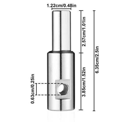 Stainless Steel Ice Auger Drill Bit Adapter Turns Your Manual Auger Into Electric Power Fits One Half Inch And One Quarter Inch Chuck Holes