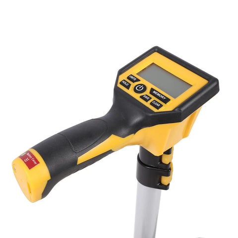 Horett Digital Measuring Wheel, Backlit Display, Telescopic Pole control panel with buttons and display feature.