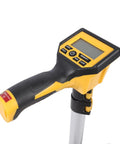 Keenso Distance Measuring Wheel, Backlit Digital Display 37in, close-up view of control panel and handle features.