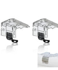 2 Pack Replacement Brackets For Cordless Window Blinds With Metal Clip, clear and metal brackets for 1 inch PVC shades