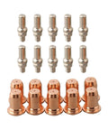 20 Pieces Pro Grade Plasma Electrode Tips And Nozzles Kit 0.9mm For IPT40 Torch And IPT60 PT40 AHP ALPHACUT 60 LONGEVITY 42i 62i