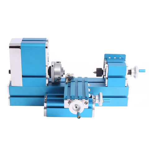 Mini Metal Lathe Machine CNC DIY Tool For Benchtop Wood Lathe And Metalworking Hobbyist Science Education Model Making AC110V 50 60 Hz Compact Benchtop Lathe For Turning Drilling Boring And Threading