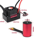 Surpass Hobby 3660 Brushless Motor With 60A ESC Combo For 1 To 10 RC Cars And Trucks Waterproof Power System With Aluminum Heatsink