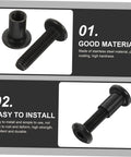 M6x25 Black Stainless Steel Binding Screws With Hex Socket Barrel Nuts, showcasing durable black powder-coated bolts for easy installation.