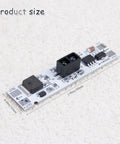 Product size view of Five Pack High Sensitivity Motion Sensor Module With Hands Free Capacitive Gesture Switching For Automotive And Led Lighting 8 Cm Range 5 Cm Detection Works On 5V 12V 24V Systems 120W Dimmer Control, 50mm x 12mm ABS board