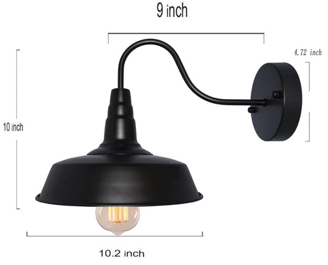 Two Pack Black Farmhouse Vanity Light Fixtures E26 Wall Lamps Sconces For Kitchen Bathroom Hallway Hardwired Industrial Rustic Decor