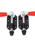 Beefy Cast Iron Push Pull Toggle Clamp With 20mm Stroke And 500 Lbs Holding Capacity, Built Tough Heavy Duty Clamp Tool For Woodworking, Welding, Molding, And Mould Making, Plastic Sleeve Handle, two views