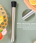 10 Inch Cocktail Muddler Set With 2 Stainless Steel Muddlers And 2 Long Handle Mixing Spoons For Mojitos And Fruit Drinks Home Bar Tool In Silver for home bartenders showing stainless steel muddler