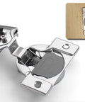 Twenty Pack Half Inch Overlay Concealed Cabinet Hinges With 3D Adjustment, Soft Close, Satin Nickel Finish for Face Frame Doors
