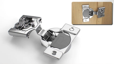 40 Pack One Half Inch Overlay Soft Close Face Frame Cabinet Hinges with 105 Degree Six Way Adjustment and Three Cam Concealed Design
