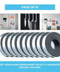 Pack of 10 Beefy 12 Lb Pull Neodymium Disc Magnets With Countersunk Hole 1.425 By 0.3 Inches for heavy duty attachments