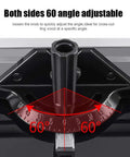 Heavy Duty Rock Solid Miter Gauge Fence System With Precision Angle Plate Ruler showing adjustable 60-degree angle for woodworking.