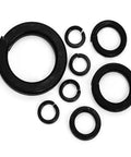 Heavy Duty Lock Washers Set DIN127 Black Grade 8 Steel M1.6 To M24 Pack of Mixed Sizes for Nuts and Bolts Provides Vibration Resistance