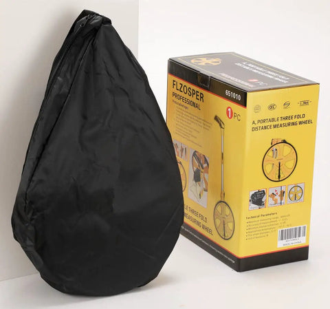 Smooth Rolling Measuring Wheel With Durable Rubber Tire And Mechanical Counter For Nailing Yard Surveys Up To Nine Thousand Nine Hundred Ninety Nine Feet Light Alloy Frame Collapses Fast For Zero Fuss Stashing In Bright Yellow
