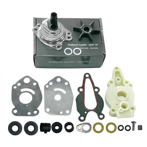 Mercury Marine Water Pump Impeller Repair Kit 46-42089A5 with gaskets, wear plate, and housing for outboards 6HP to 15HP