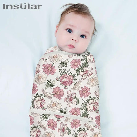 Baby in Ultra Soft Cotton Baby Swaddle Blanket 3 Pack For Newborns And Infants, Floral, 0 To 3 Months, No Zippers Or Snaps.